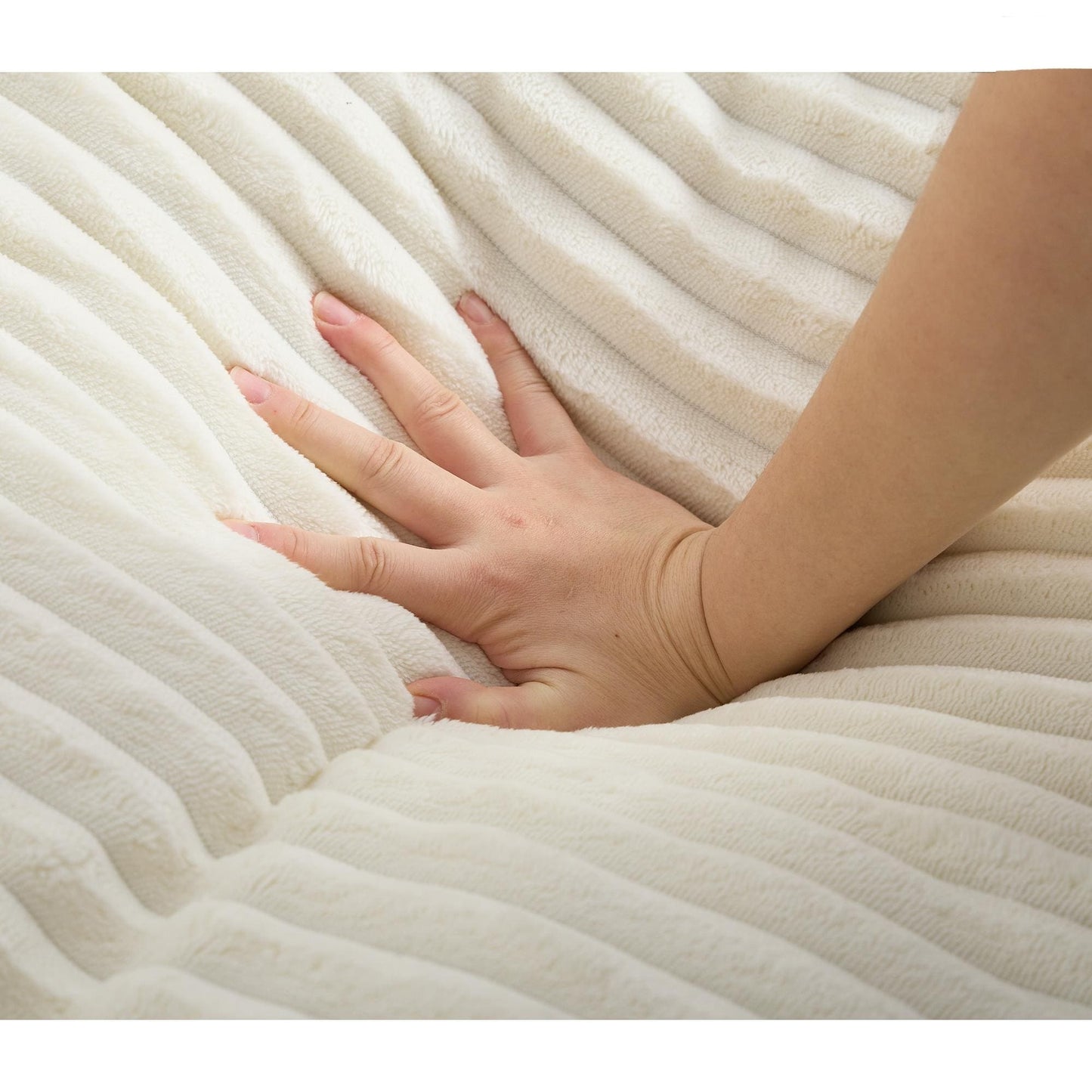 Canapé-lit gigogne en velours côtelé moelleux, surdimensionné et réglable