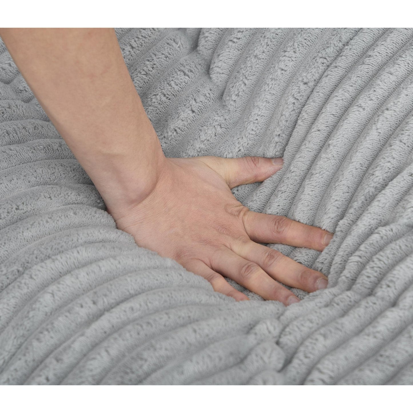 Canapé-lit gigogne en velours côtelé moelleux, surdimensionné et réglable