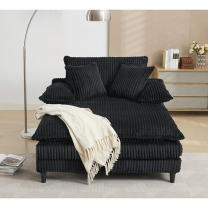 Canapé-lit gigogne en velours côtelé moelleux, surdimensionné et réglable