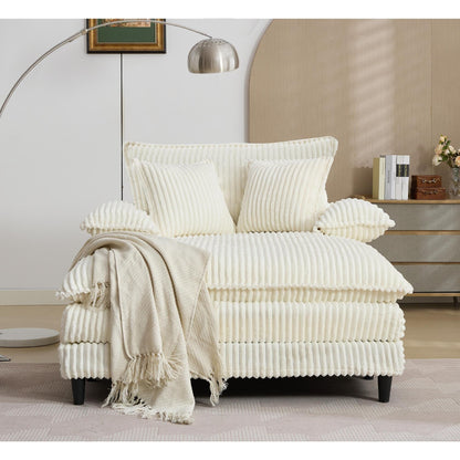 Canapé-lit gigogne en velours côtelé moelleux, surdimensionné et réglable