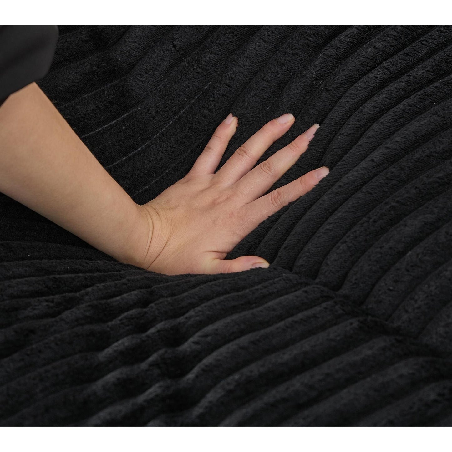 Canapé-lit gigogne en velours côtelé moelleux, surdimensionné et réglable