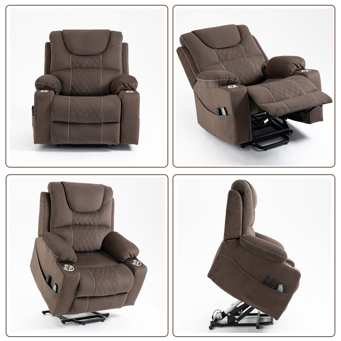 Fauteuil inclinable électrique surdimensionné, fauteuil releveur électrique pour personnes âgées, 400 lbs.
