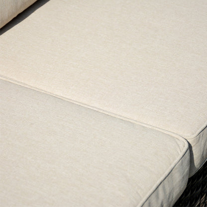 OVIOS Ensemble de meubles de jardin en osier pour extérieur, 5 pièces, avec dossier haut.