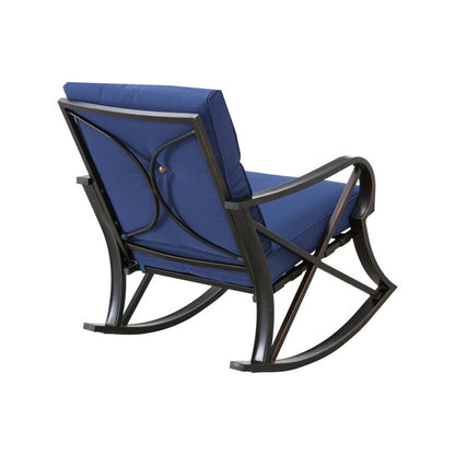 Ensemble de conversation PATIO FESTIVAL 3 pièces pour extérieur, avec coussins, comprenant 2 chaises inclinables et une table basse.