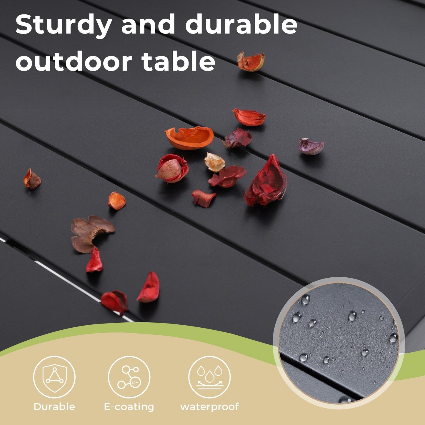 Ensemble de repas de patio MAISON ARTS 6 pièces avec parasol inclinable automatique à 3 niveaux de 10 pieds : 4 chaises de jardin en métal, 1 table de salle à manger carrée en métal