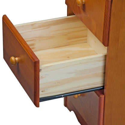 Palace Imports Table de chevet 3 tiroirs en bois massif 100 % avec poignées en métal ou en bois