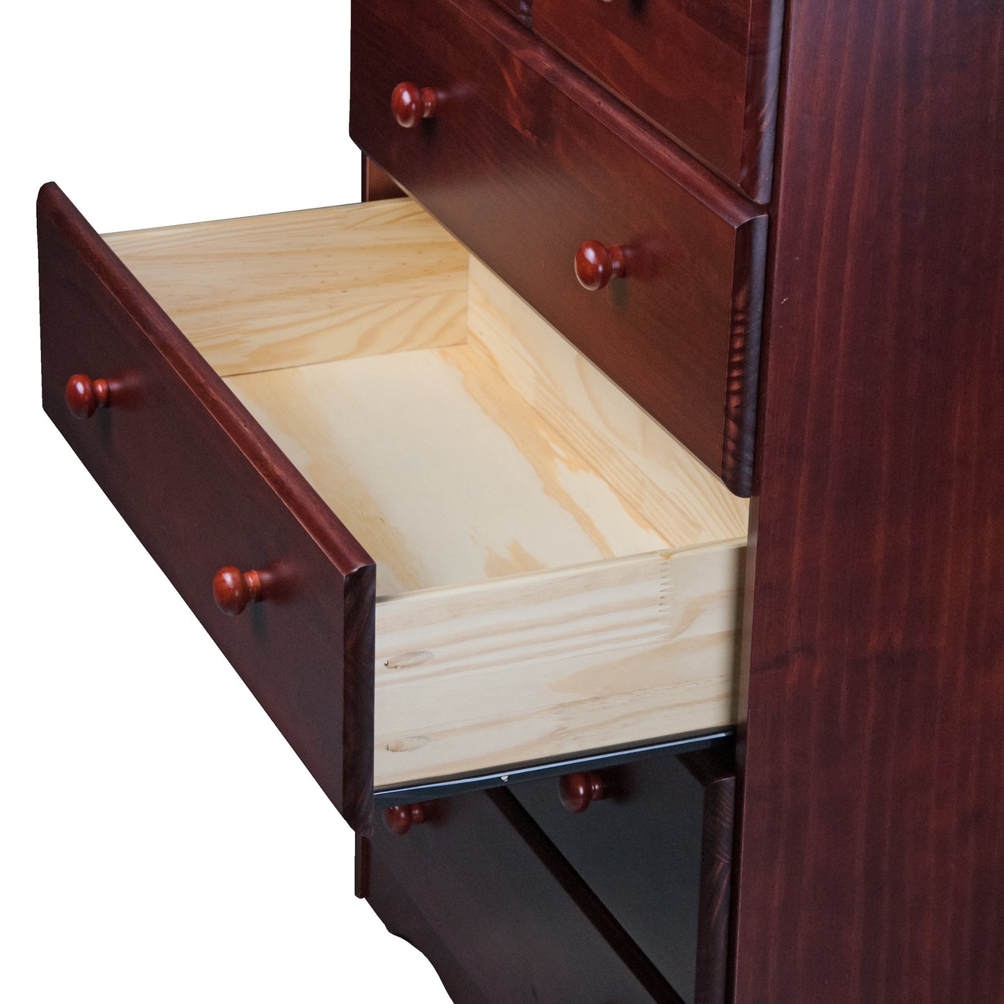 Palace Imports Coffre à 5 tiroirs en bois massif 100 % avec poignées en métal ou en bois