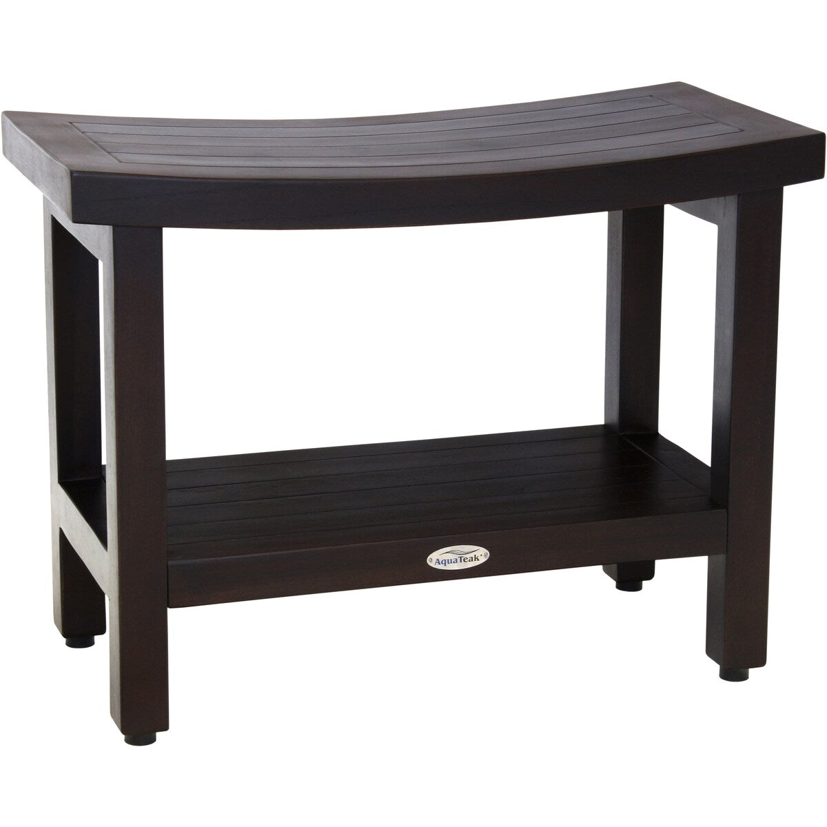 Banc de douche en teck Sumba avec étagère, breveté