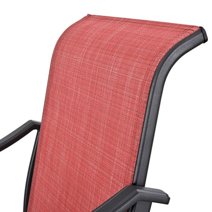 Chaise de bar à dossier haut pivotante en métal pour extérieur Patio Festival (lot de 2)