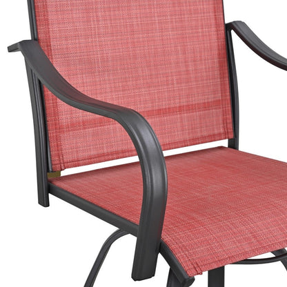 Chaise de bar à dossier haut pivotante en métal pour extérieur Patio Festival (lot de 2)