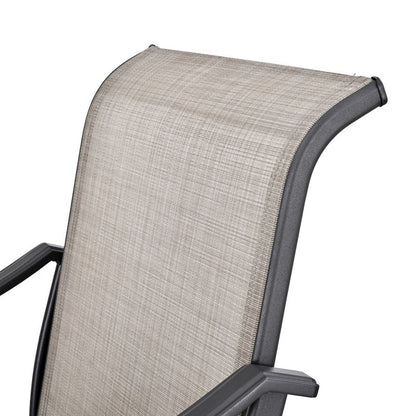 Chaise de bar à dossier haut pivotante en métal pour extérieur Patio Festival (lot de 2)