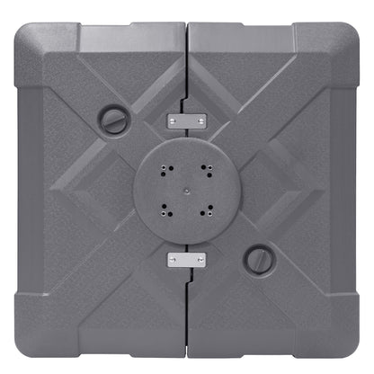 Pellebant Pied de parasol cantilever de patio de 220 lbs avec roulettes - N/A