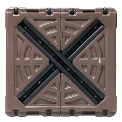 Pellebant Pied de parasol cantilever de patio de 220 lbs avec roulettes - N/A