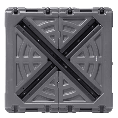 Pellebant Pied de parasol cantilever de patio de 220 lbs avec roulettes - N/A