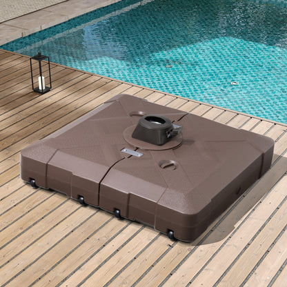 Pellebant Pied de parasol cantilever de patio de 220 lbs avec roulettes - N/A