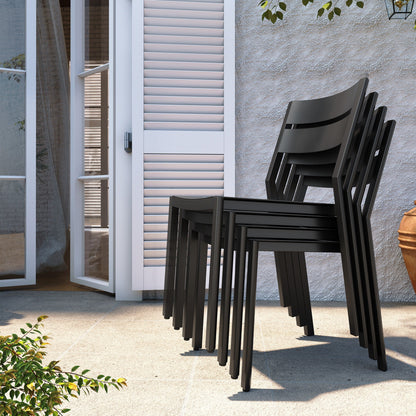 Ensemble de repas d'extérieur en aluminium Pellebant, extensible, avec table et chaises empilables, 5/7/9 pièces