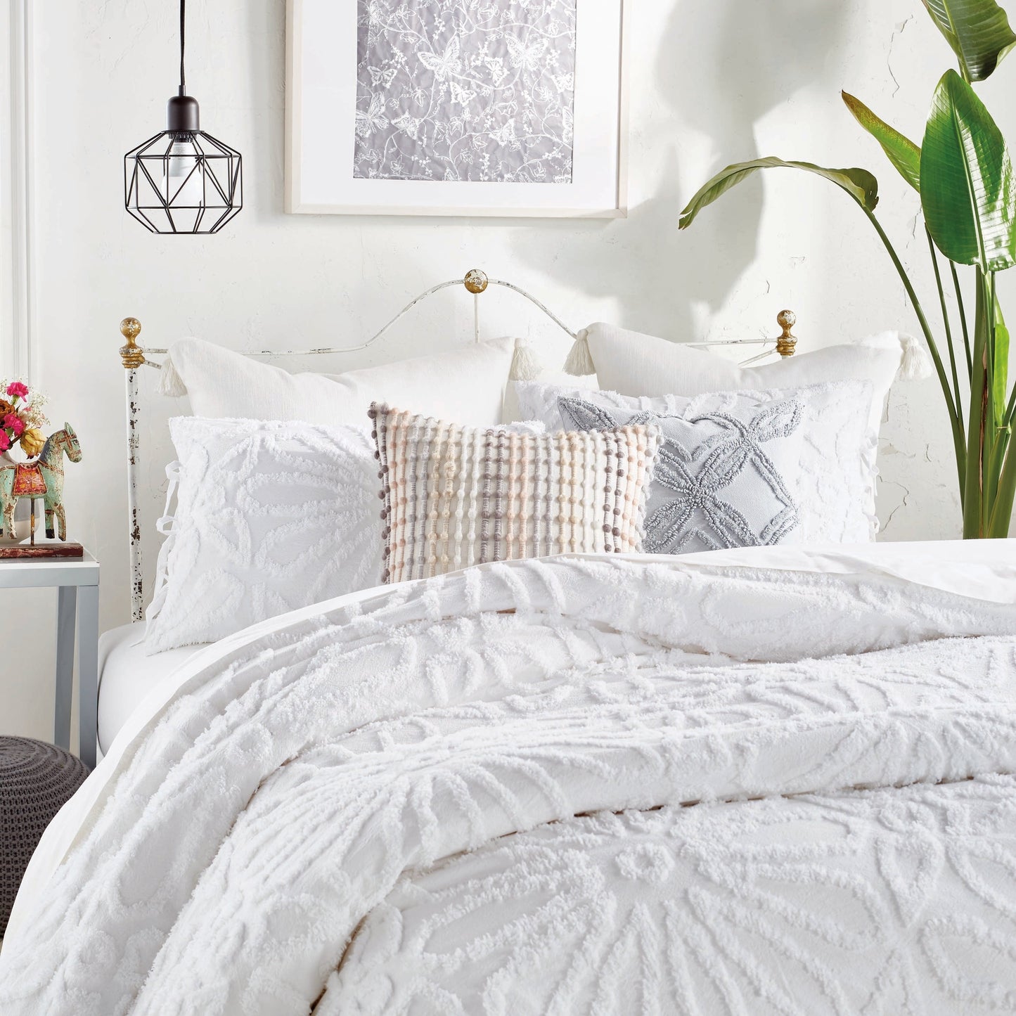 Ensemble de couette à médaillon en chenille Peri Home