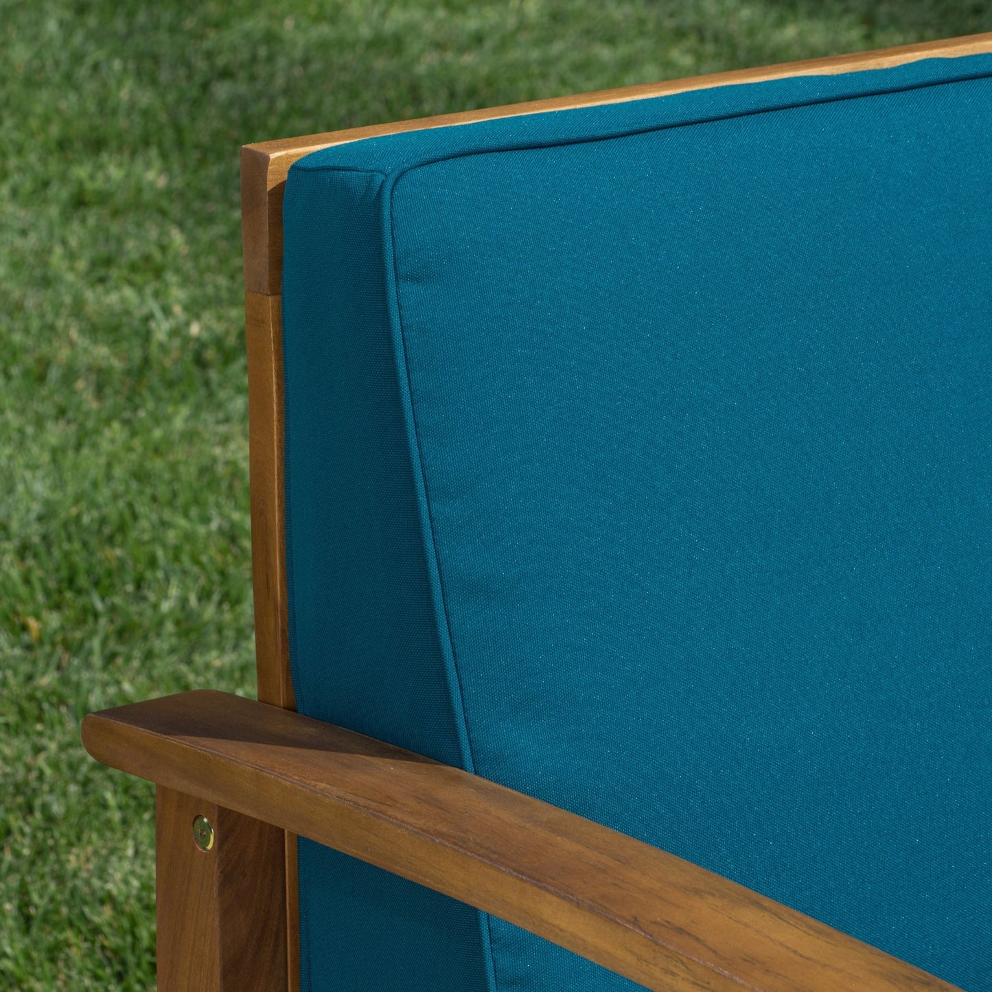 Ensemble de canapé d'extérieur Perla en acacia, 7 pièces, avec coussins, par Christopher Knight Home