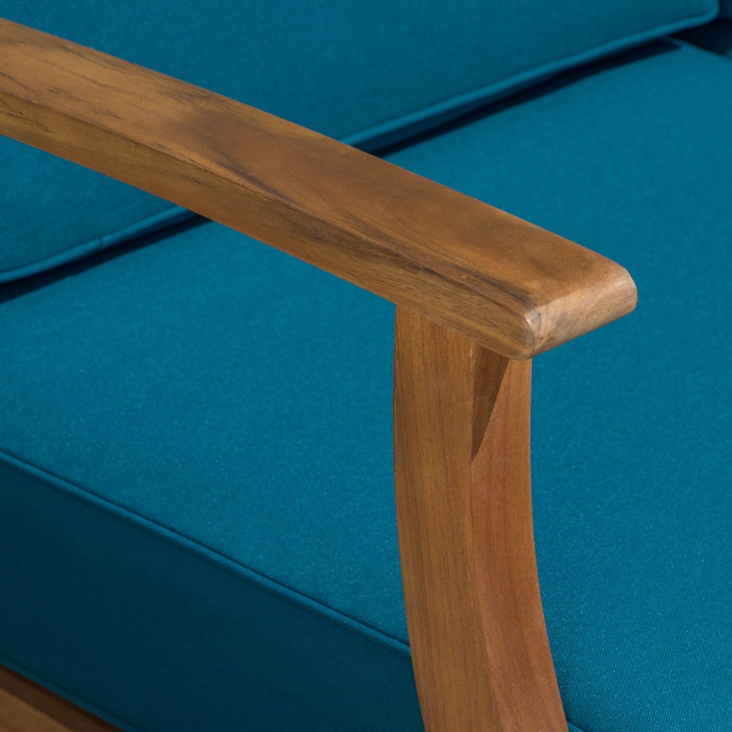 Ensemble de canapé d'extérieur Perla en acacia, 7 pièces, avec coussins, par Christopher Knight Home