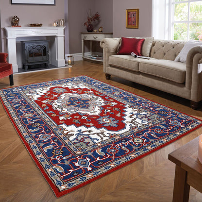 George Towne Living Persian Floral Luxury Handmade Traditional Persian Wool Area Rug