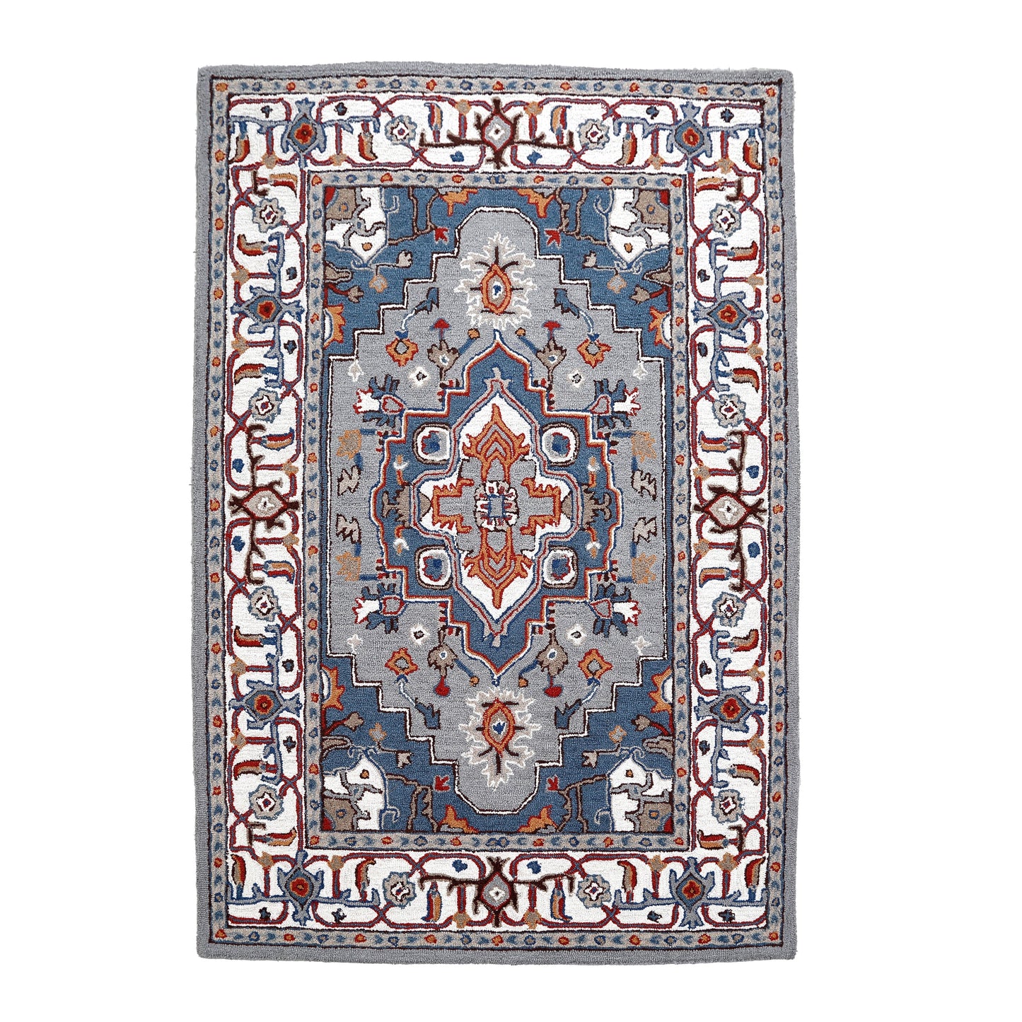 George Towne Living Persian Floral Luxury Handmade Traditional Persian Wool Area Rug