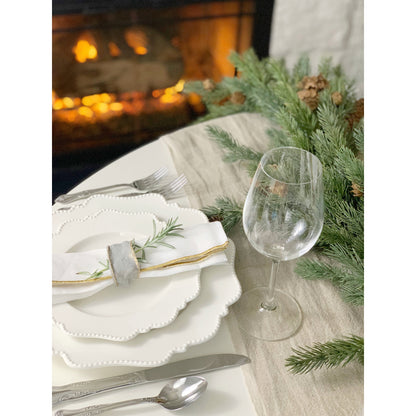 Assiette de service blanche à pois rouges Red Vanilla 11 (lot de 6)