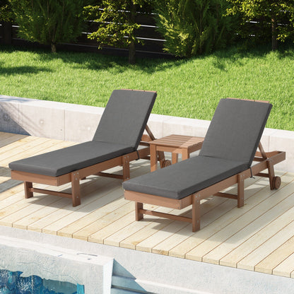 Coussins de chaise longue d'extérieur pour patio, résistants aux intempéries et à la décoloration, de la marque Polytrends - (lot de 2)