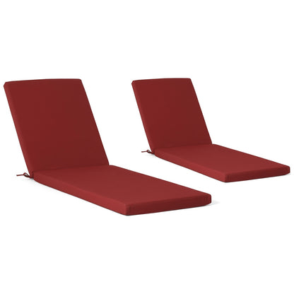 Coussins de chaise longue d'extérieur pour patio, résistants aux intempéries et à la décoloration, de la marque Polytrends - (lot de 2)