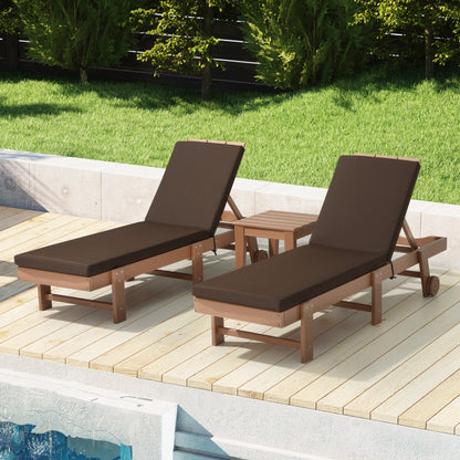 Coussins de chaise longue d'extérieur pour patio, résistants aux intempéries et à la décoloration, de la marque Polytrends - (lot de 2)