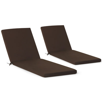 Coussins de chaise longue d'extérieur pour patio, résistants aux intempéries et à la décoloration, de la marque Polytrends - (lot de 2)