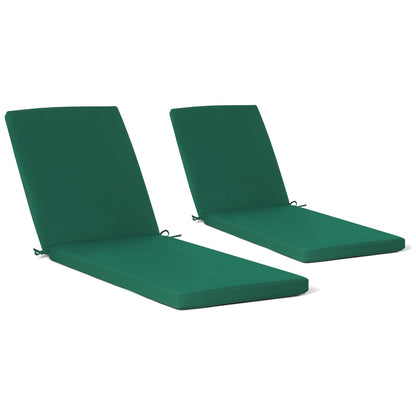 Coussins de chaise longue d'extérieur pour patio, résistants aux intempéries et à la décoloration, de la marque Polytrends - (lot de 2)