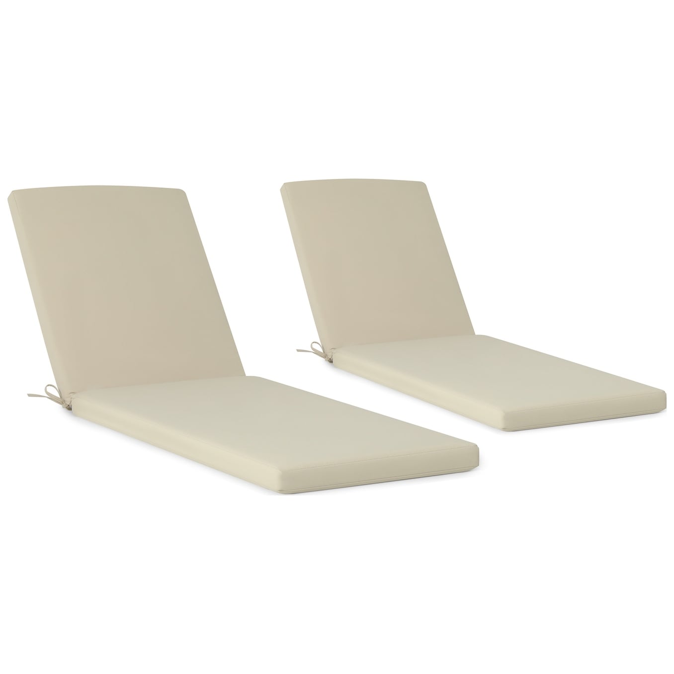 Coussins de chaise longue d'extérieur pour patio, résistants aux intempéries et à la décoloration, de la marque Polytrends - (lot de 2)