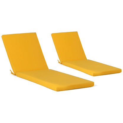 Coussins de chaise longue d'extérieur pour patio, résistants aux intempéries et à la décoloration, de la marque Polytrends - (lot de 2)