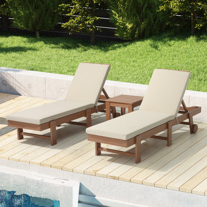 Coussins de chaise longue d'extérieur pour patio, résistants aux intempéries et à la décoloration, de la marque Polytrends - (lot de 2)