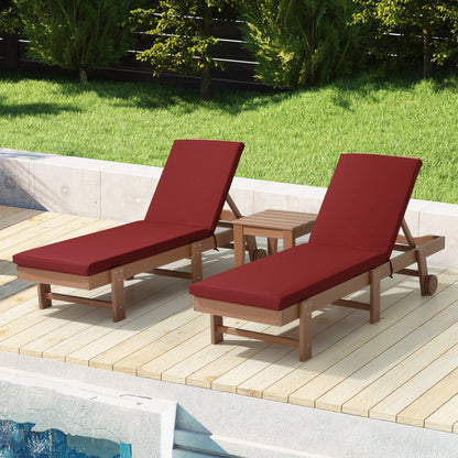 Coussins de chaise longue d'extérieur pour patio, résistants aux intempéries et à la décoloration, de la marque Polytrends - (lot de 2)