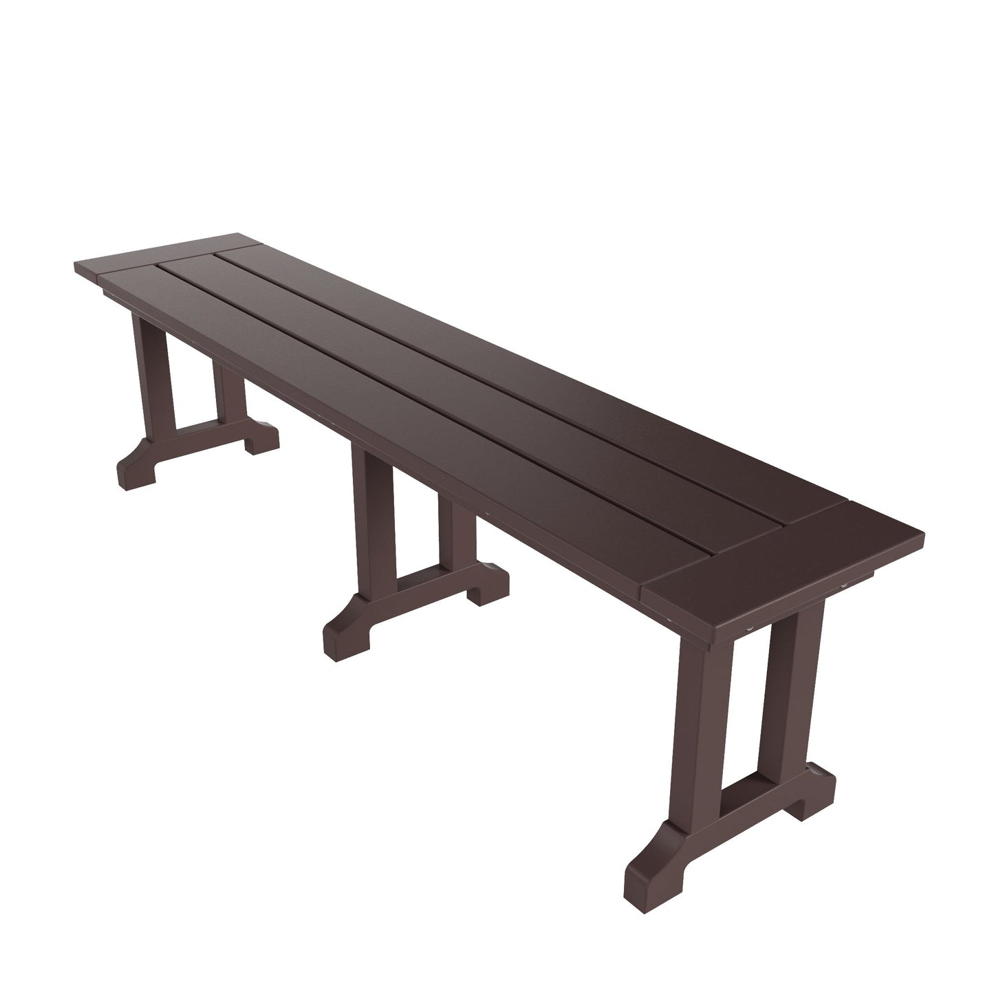 Banc de patio extérieur Polytrends Laguna en HDPE, résistant aux intempéries, 65 pouces