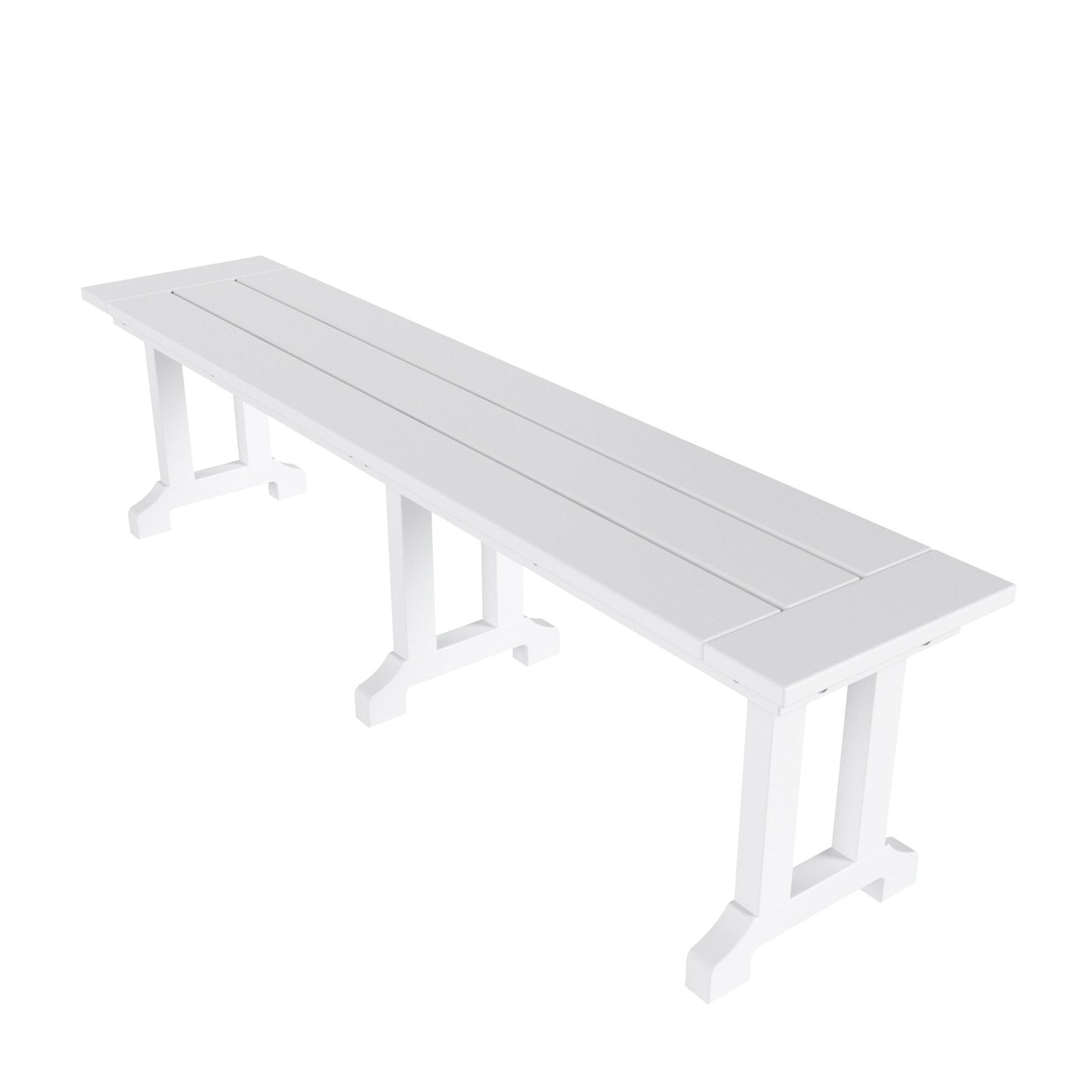 Banc de patio extérieur Polytrends Laguna en HDPE, résistant aux intempéries, 65 pouces