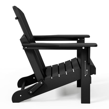 Chaise de jardin pliante Adirondack Polytrends Laguna, résistante à la décoloration et aux intempéries.