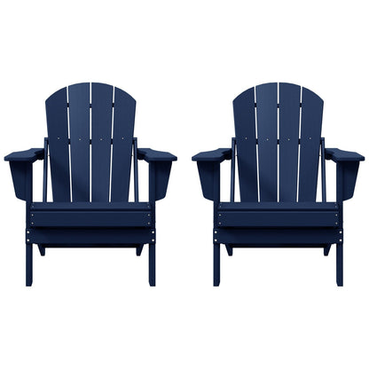 Polytrends Laguna Fauteuils Adirondack pliants d'extérieur résistants aux intempéries (lot de 2)
