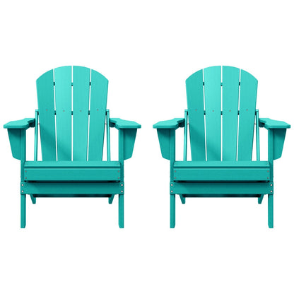 Polytrends Laguna Fauteuils Adirondack pliants d'extérieur résistants aux intempéries (lot de 2)