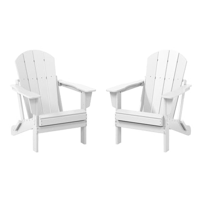 Polytrends Laguna Fauteuils Adirondack pliants d'extérieur résistants aux intempéries (lot de 2)