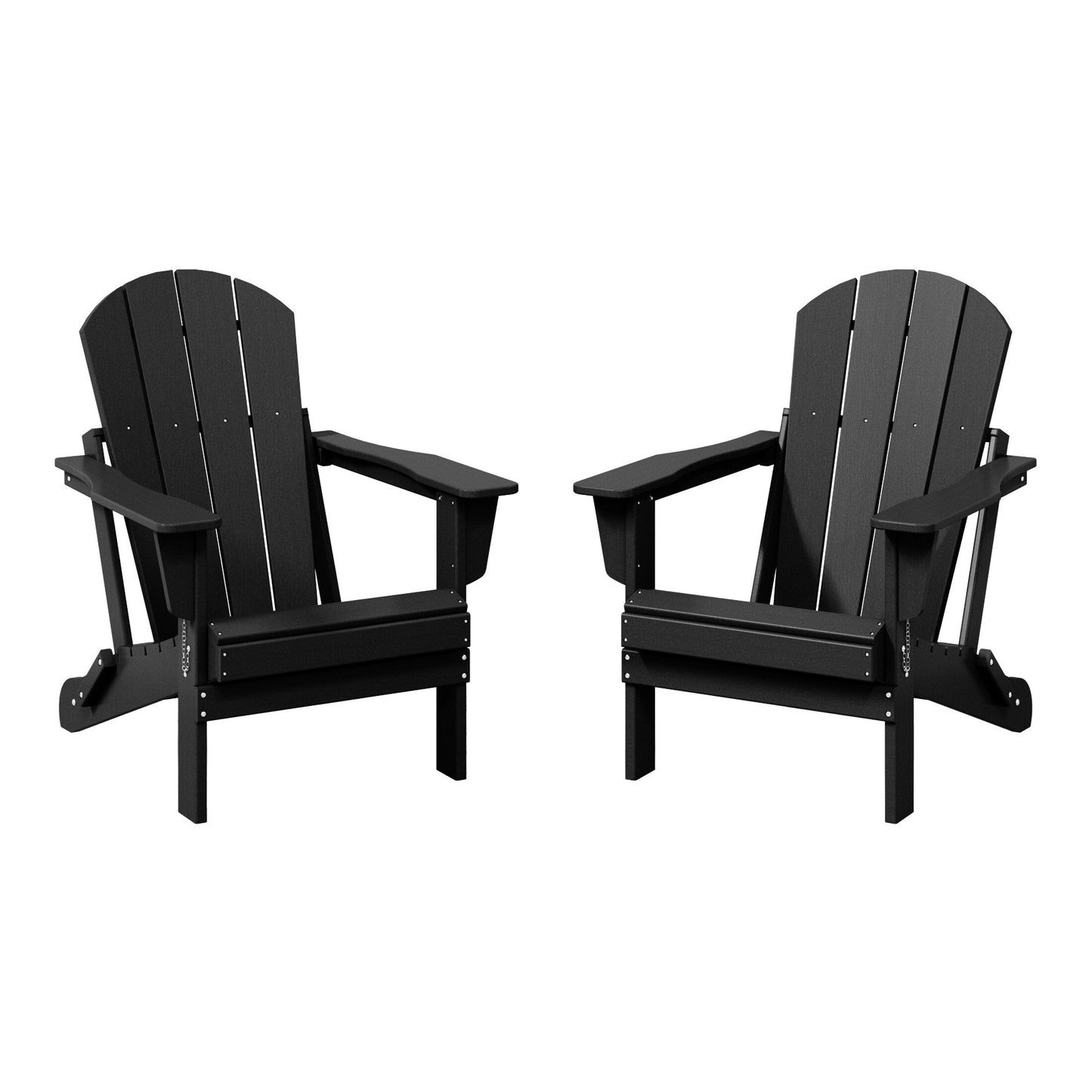 Polytrends Laguna Fauteuils Adirondack pliants d'extérieur résistants aux intempéries (lot de 2)