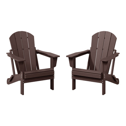 Polytrends Laguna Fauteuils Adirondack pliants d'extérieur résistants aux intempéries (lot de 2)