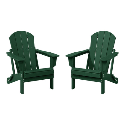 Polytrends Laguna Fauteuils Adirondack pliants d'extérieur résistants aux intempéries (lot de 2)