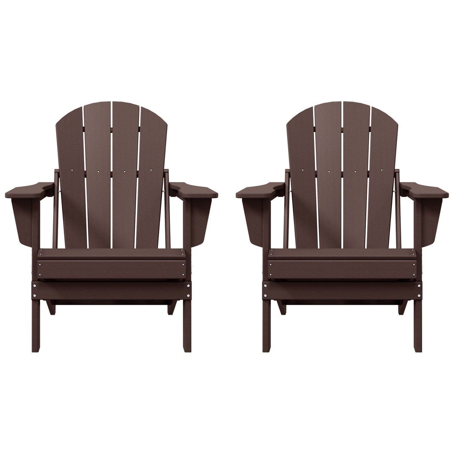 Polytrends Laguna Fauteuils Adirondack pliants d'extérieur résistants aux intempéries (lot de 2)