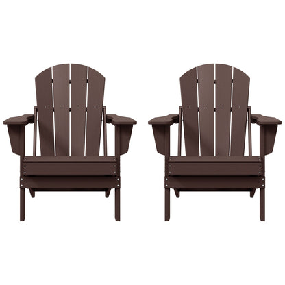 Polytrends Laguna Fauteuils Adirondack pliants d'extérieur résistants aux intempéries (lot de 2)