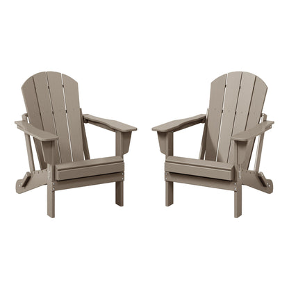 Polytrends Laguna Fauteuils Adirondack pliants d'extérieur résistants aux intempéries (lot de 2)