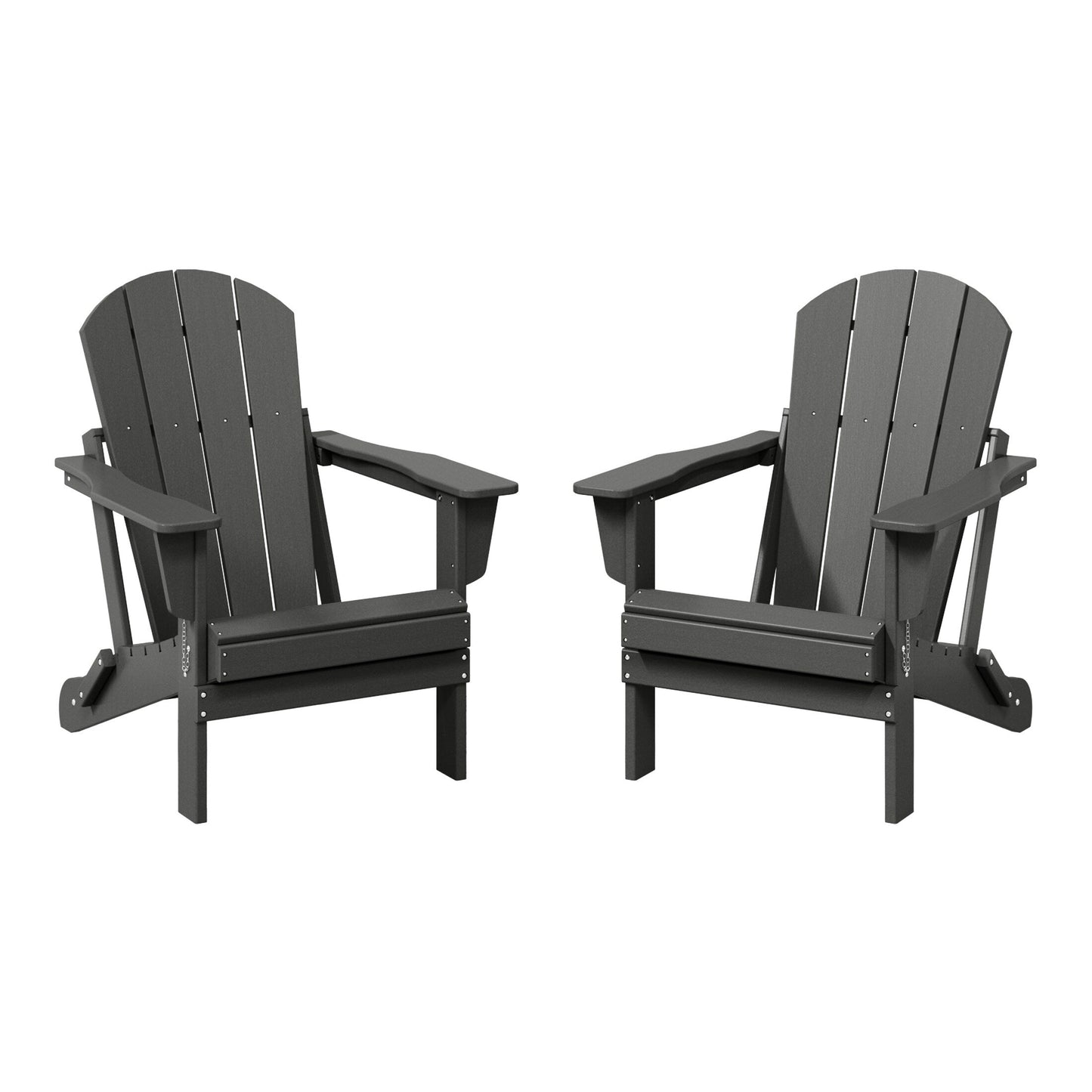 Polytrends Laguna Fauteuils Adirondack pliants d'extérieur résistants aux intempéries (lot de 2)