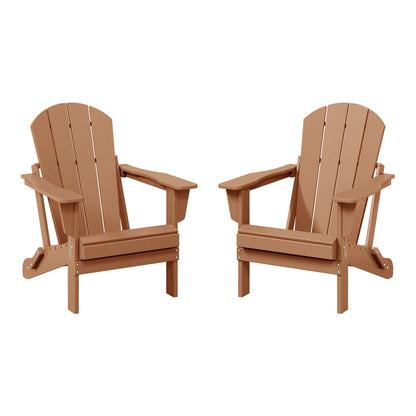 Polytrends Laguna Fauteuils Adirondack pliants d'extérieur résistants aux intempéries (lot de 2)