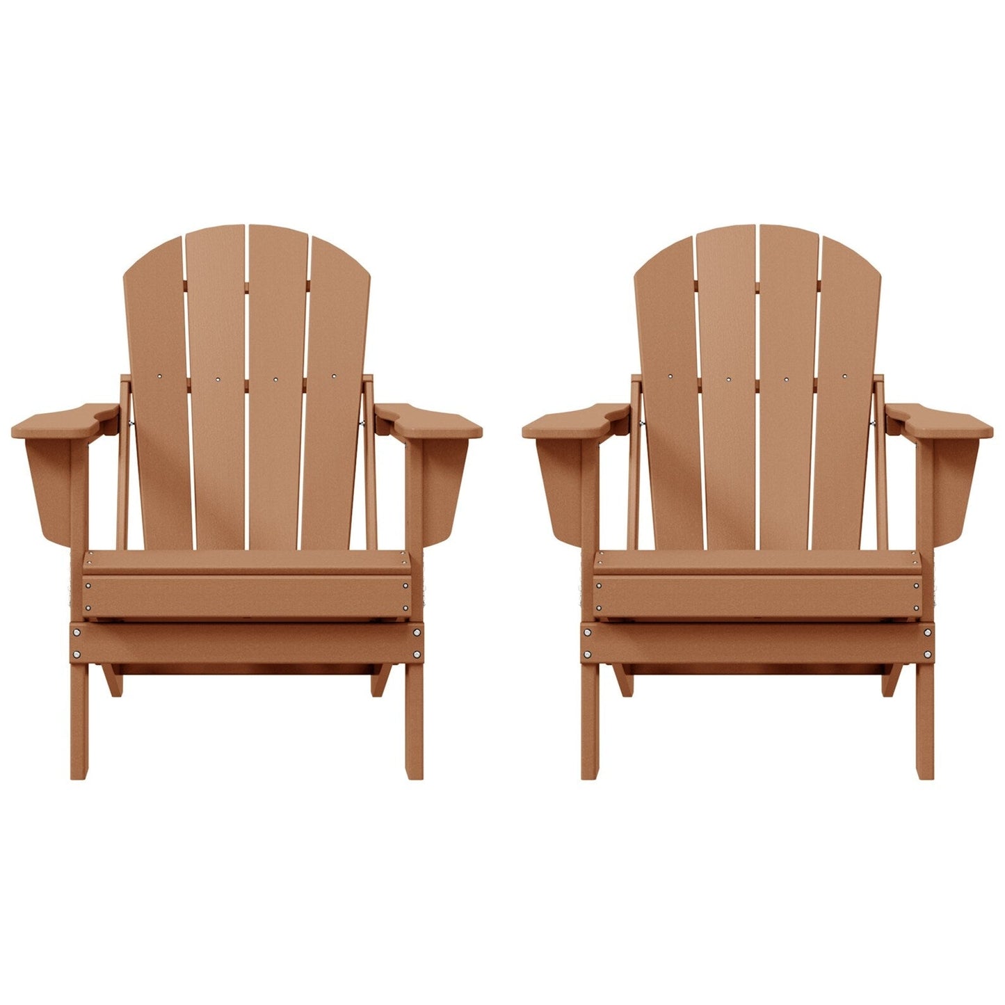 Polytrends Laguna Fauteuils Adirondack pliants d'extérieur résistants aux intempéries (lot de 2)